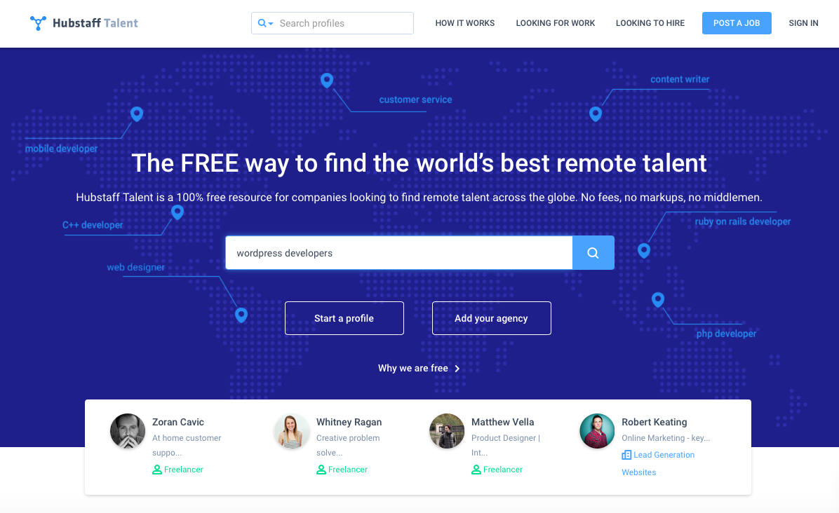 Find freelance WordPress Programmers on HubStaff talent
