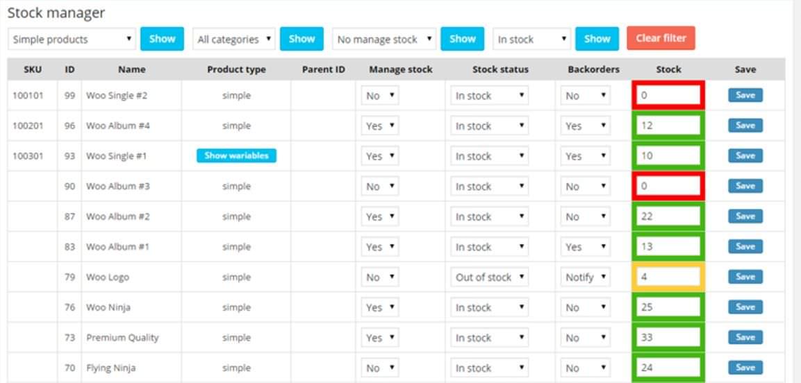 Settings for WooCommerce Stock Manager