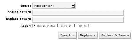 Search Regex plugin for WordPress