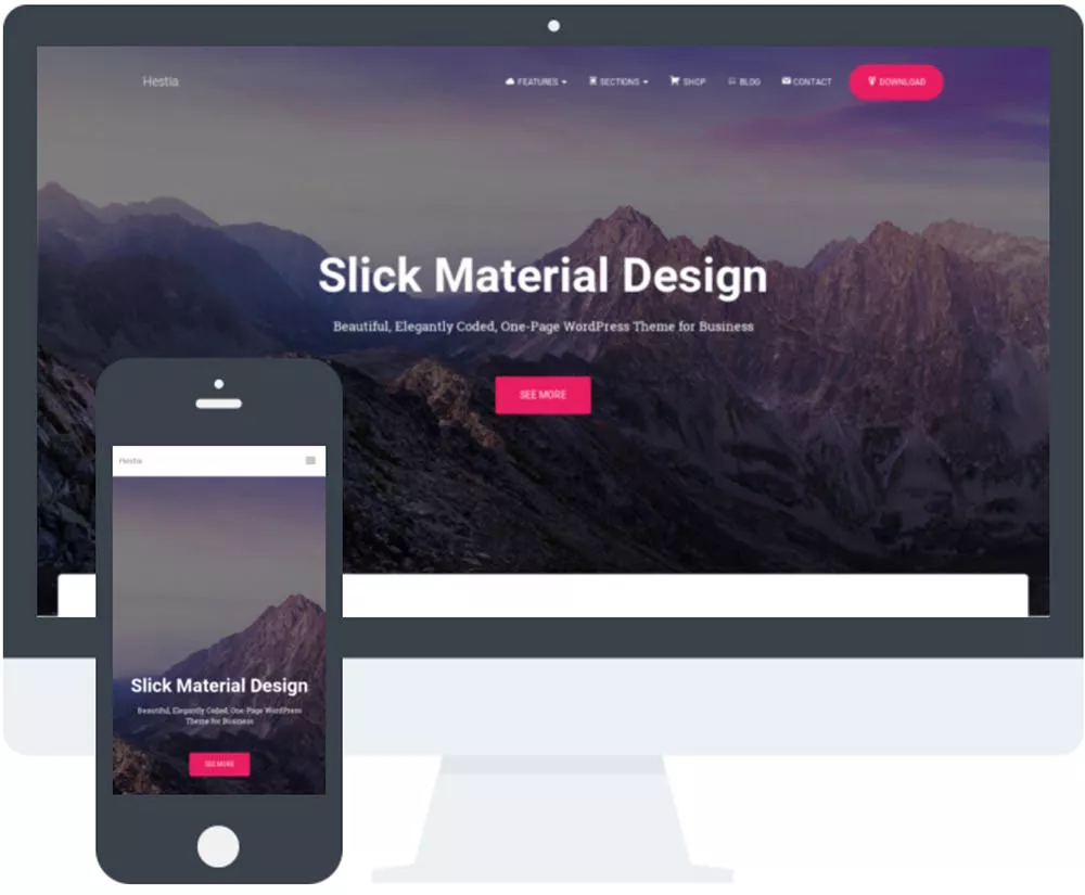 Hestia is a free, modern WordPress theme