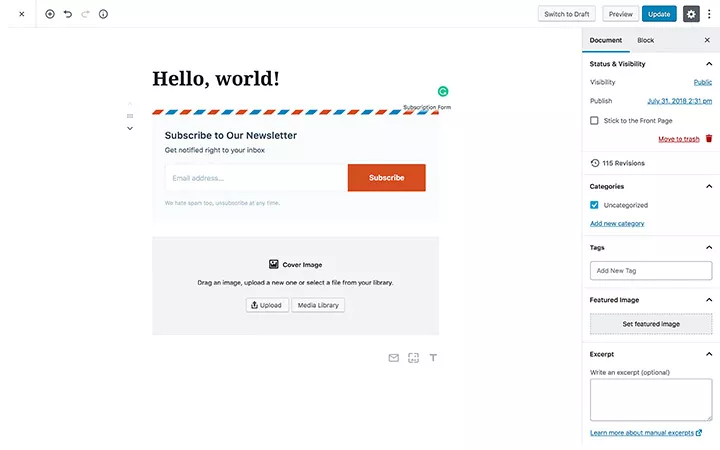 Gutenberg Editor