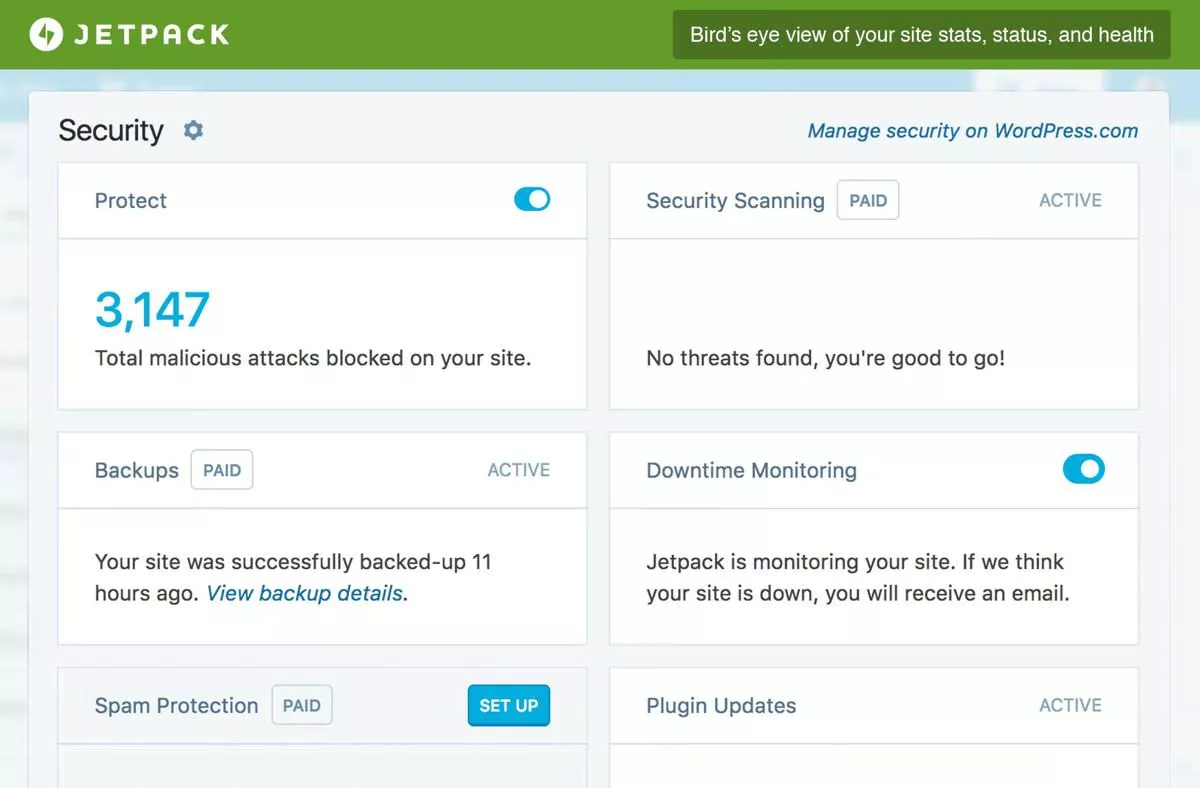 Jetpack's security features