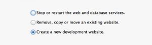 create new website