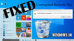 fix corrupted recycle bin windows 10